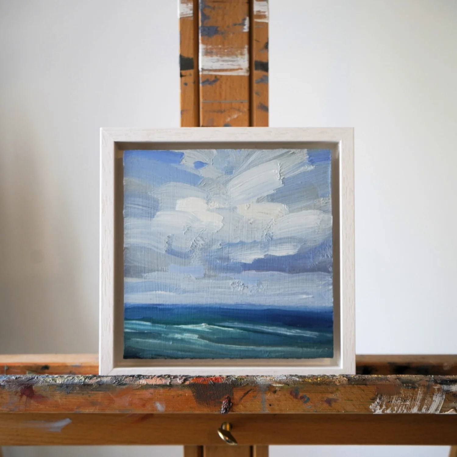 油彩画 Twin Moorings Duvall Cumulus, 6x6